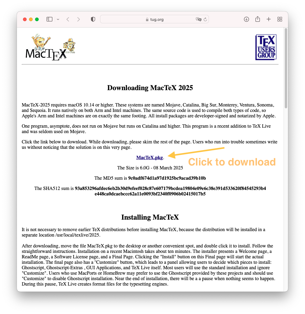 MacTeX Website